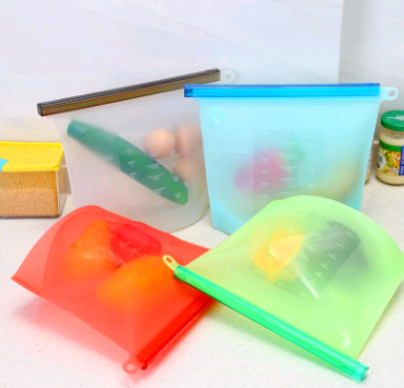 Silicone fresh-keeping bag vacuum sealed bag food  storage bag refrigerator food fruit storage bag