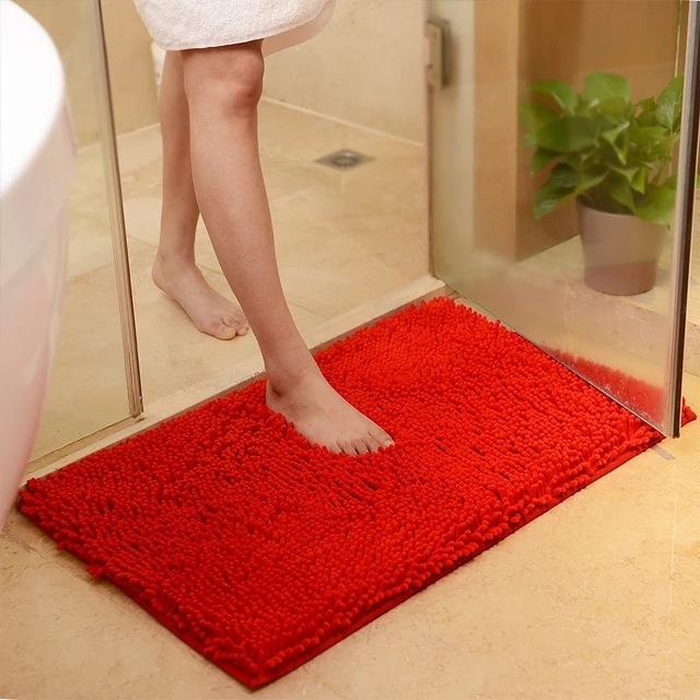 Chenille Absorbent Bathroom Non-slip Floor Mat