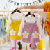 Girl Clothes Doll Collar Pullover Blouse Velvet Straps Dress set - Minihomy