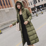 Women's thick over-the-knee plus size cotton coat