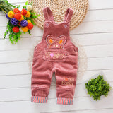 Infant Jeans Little Kids Cartoon Cute Suspenders Toldder Causal Trousers