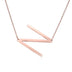 Fabulous Rose Gold Plated Stainless Steel Initial Letter Pendant Necklace - Minihomy