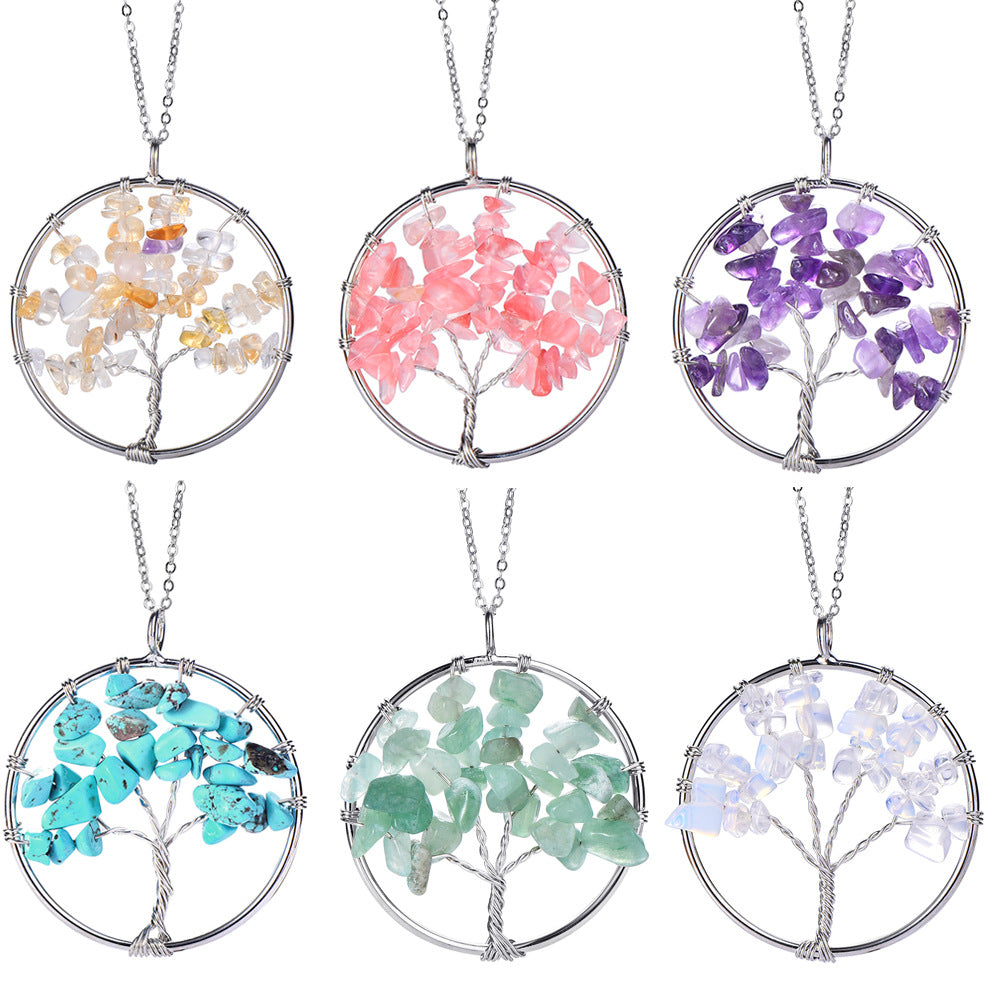 Hand Winding Tree Of Life Pendant Lucky Tree Jewelry - Minihomy