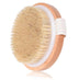 Solid wood bristle bath brush