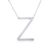 Fabulous Rose Gold Plated Stainless Steel Initial Letter Pendant Necklace - Minihomy