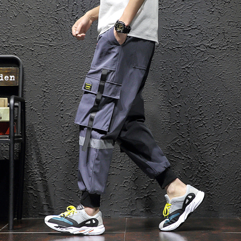 Men's Trendy Nine-point Beamed Harem  Loose And Casual Pants