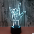 I love you gesture 3D lamp colorful touch remote control sign language 3D LED lamp Valentine''s Day gift - Minihomy