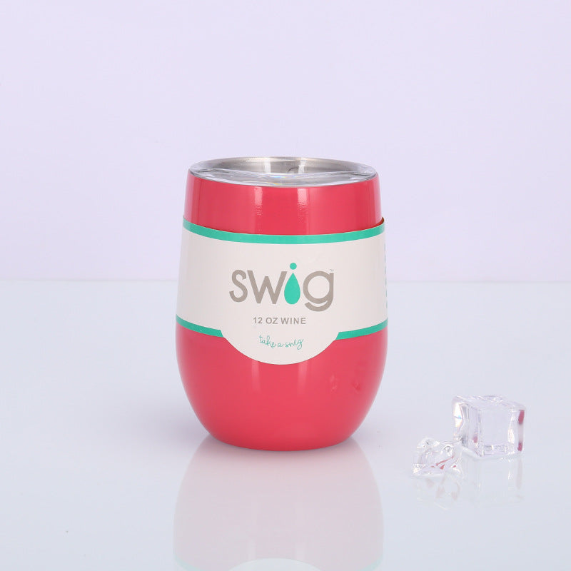 Swig Eggshell Cup 12oz Stainless Steel Wine Mug - Minihomy