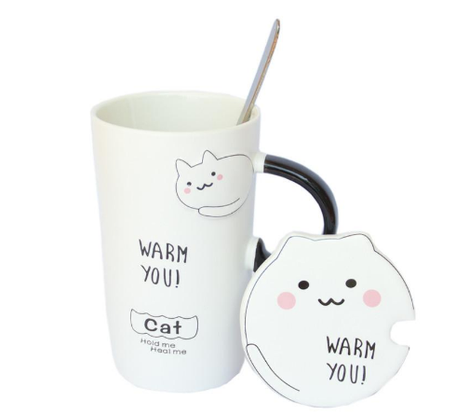 Handmade Cute Cat Ceramic Cups - Minihomy