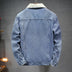 Mens Blue Padded Casual College Jacket - Minihomy