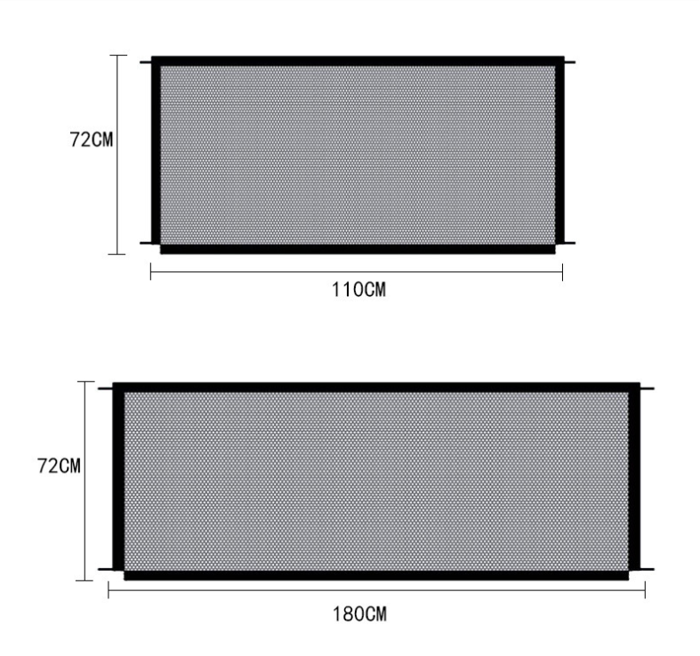 Pet Protection Fence - Nylon Foldable Dog Isolation - Minihomy