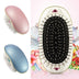 Portable negative ion anti-static straight hair vibration massage comb