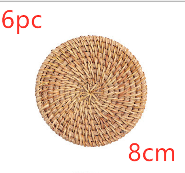 Hand-woven Vietnamese rattan coaster - Minihomy