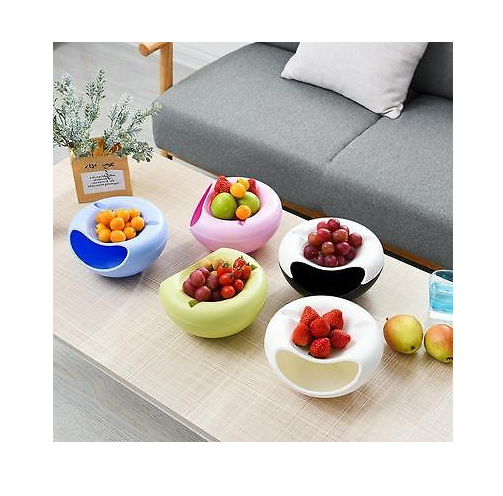 Plastic lazy double dry fruit plate creative fruit plate living room melon box candy storage box