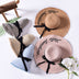 Beach embroidered letters raw edge sun hat