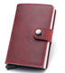 Anti-theft Aluminum Alloy Card Box Retro Style Horse Leather Wallet Card Holder - Minihomy