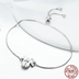 Sterling Silver Flower Chain Link Bracelet