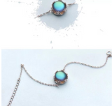 Thaya Aurora Forest Necklace Halo Crystal Gemstone S925 Silver Scale Light Pendant Necklace for Women Elegant Jewelry