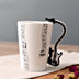 Coffee cup with music notes in the form of saxophone handle ceramic porcelain cup of tea milk method - Minihomy