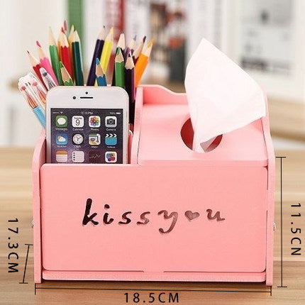 Multi-function pen holder creative desktop small storage box - Minihomy