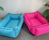 Candy-colored thin bones square denim nest medium and small dog pet kennel - Minihomy