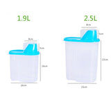 Plastic sealed tank kitchen large food storage tank five grain canisters with covered collection box - Minihomy