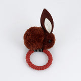 Hair ball rabbit hair ring