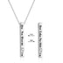 Sterling Silver Vertical Bar Stethoscope Necklace