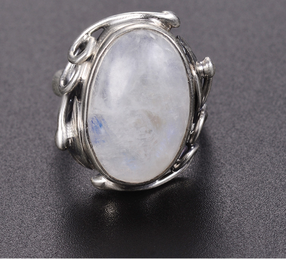 Cellacity Oval White Opal Ring For Women - Minihomy