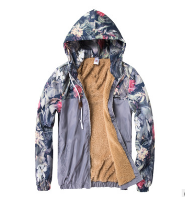 Men's Printed Casual Contrast Sports Hooded Camouflage Jacket - Minihomy