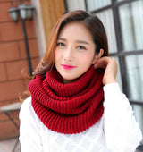 Warm thick solid color ladies scarf