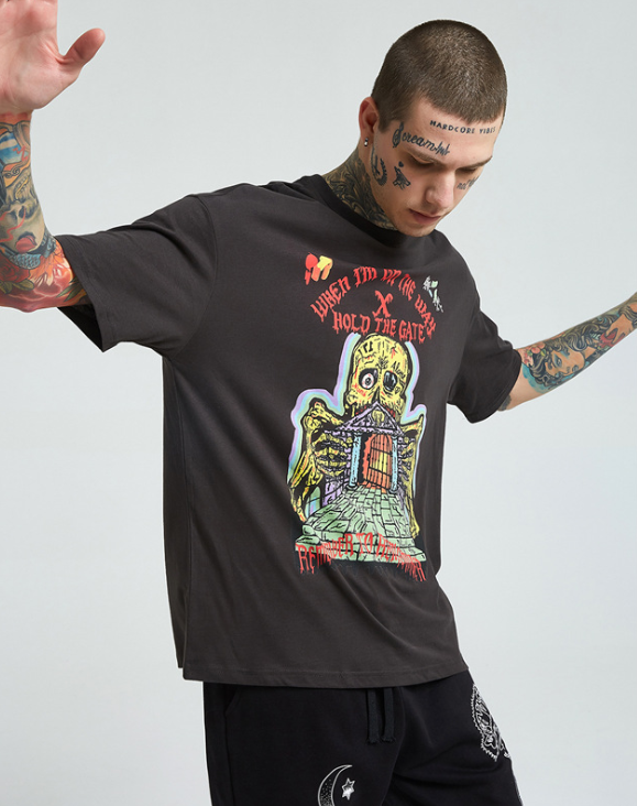 Men's  Frayed printed short sleeve - Minihomy