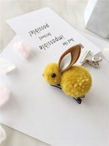 Hair ball rabbit hair ring