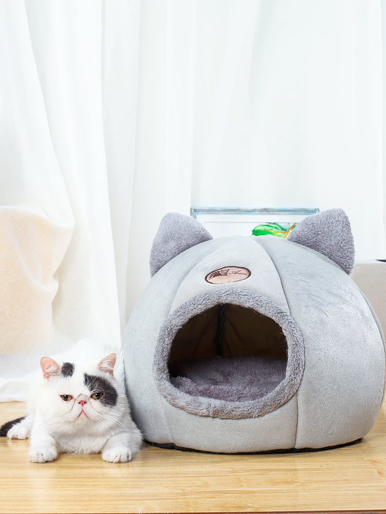 Original Cat Head Nest - Enclosed Cat Supplies Bed for Warm Sleeping