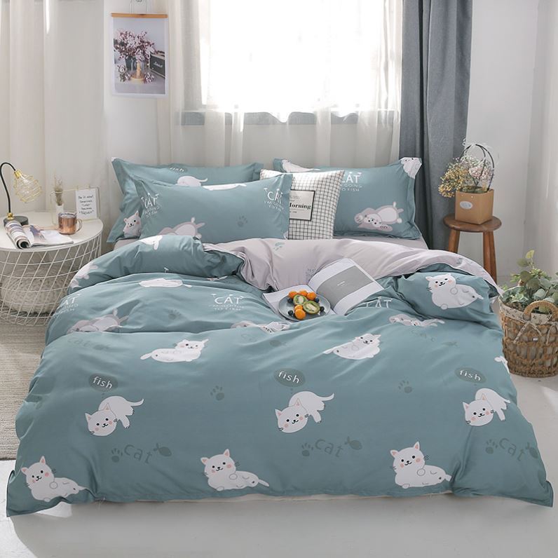 Cartoon Summer Bedding Four-piece Princess Style Comfortable