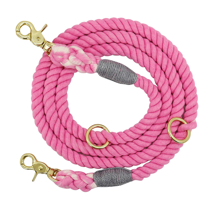 Two-In-One Drag Two Double-Headed Double Dog Walking Dog Rope Half-Chain Collar Small Dog