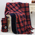 Red Plaid Sofa Blanket Office Lunch Break Cover Leg Cover Blanket