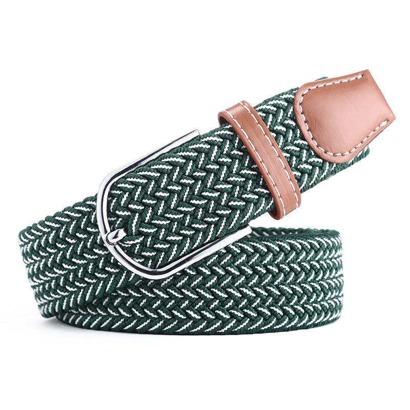 Woven Elastic Buckle  Belt