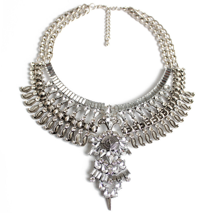 Alloy Diamond Short Crystal Necklace - Minihomy