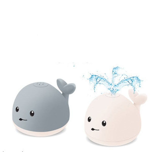 Baby Cute Cartoon Whale Floating Spraying Water Bath Toys With Light Music LED Light Baby Toys - Minihomy