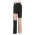 Contrasting Stitching High-rise Straight-leg Jeans Women - Minihomy