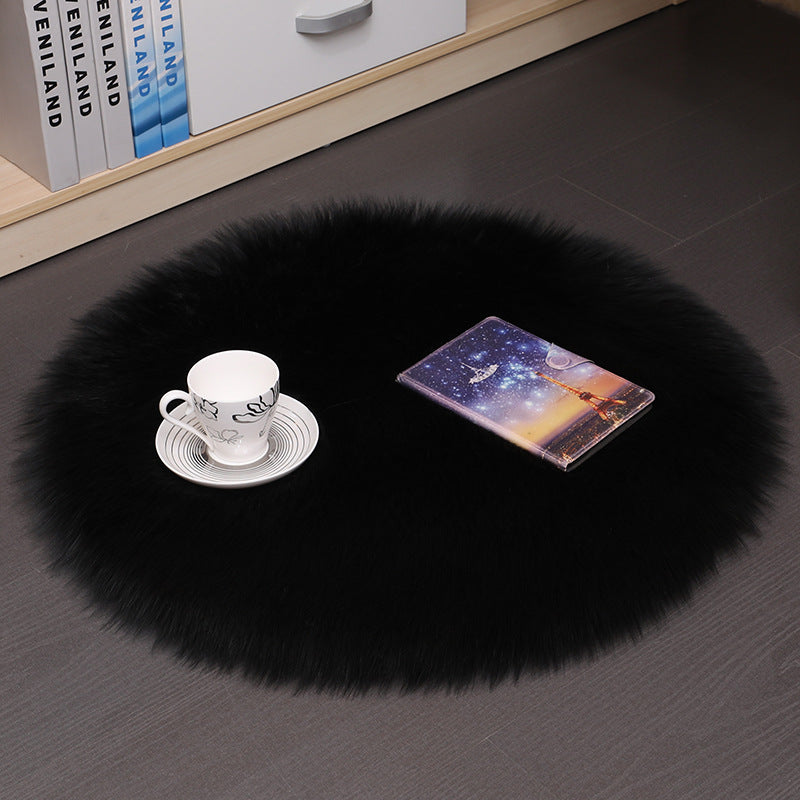 Hair Plush Carpet Floor Mats Household Floor Mats  Wool Round Bedroom Carpets - Minihomy