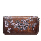 Long Handmade Leather Women's Wallet Multi-card Pocket Clutch