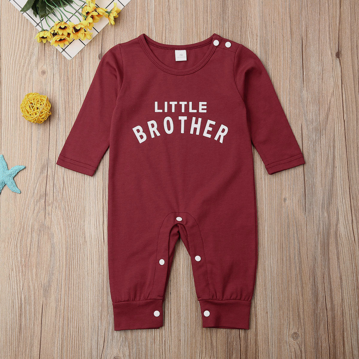 Male Alphabet Long Sleeved Romper Newborn Baby Jumpsuit