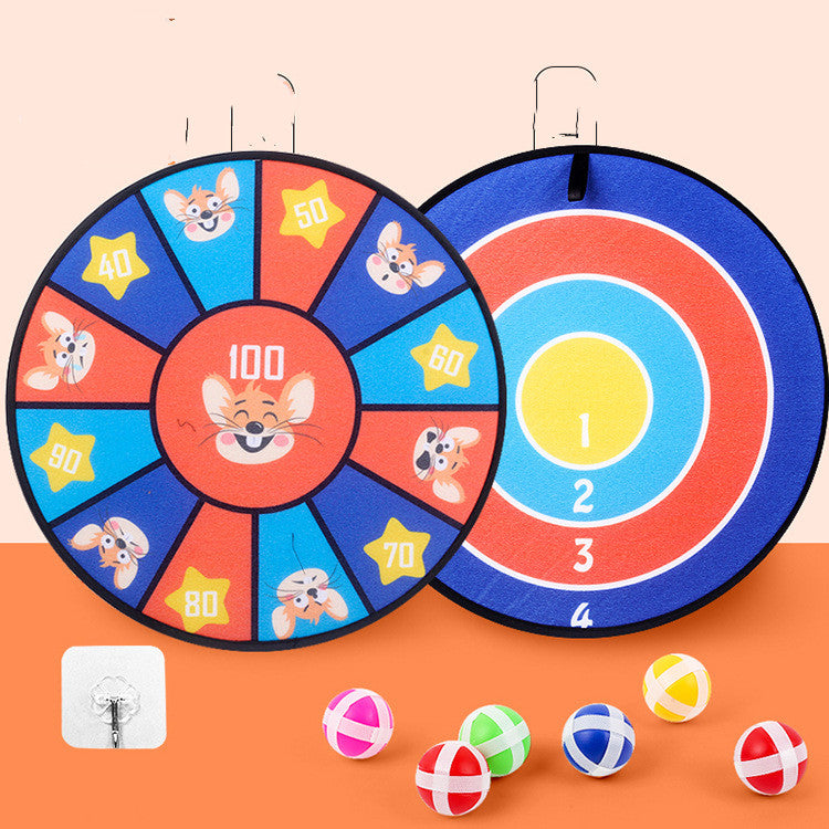 Children's Sticky Ball Dart Board Cartoon Fun Dart Board Plus Velvet A Variety Of Creative Cartoon - Minihomy