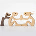 Wood Dog Ornament Sculpture Home Decoration