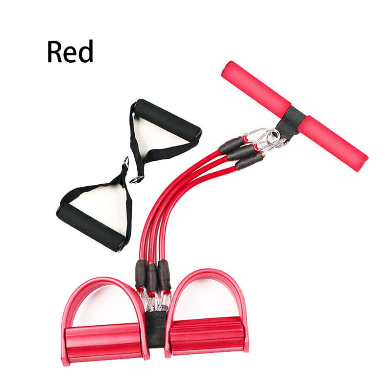 Pedal Tension Device Three Tube Removable Foot Stretch Rope Leg Crunches Tension Rope - Minihomy