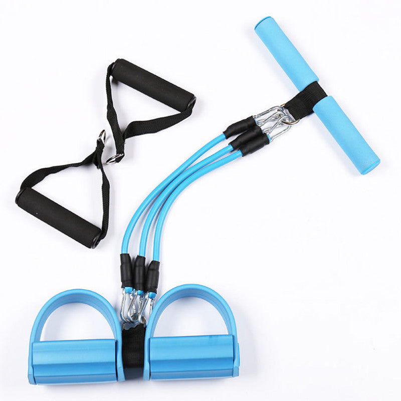 Pedal Tension Device Three Tube Removable Foot Stretch Rope Leg Crunches Tension Rope - Minihomy