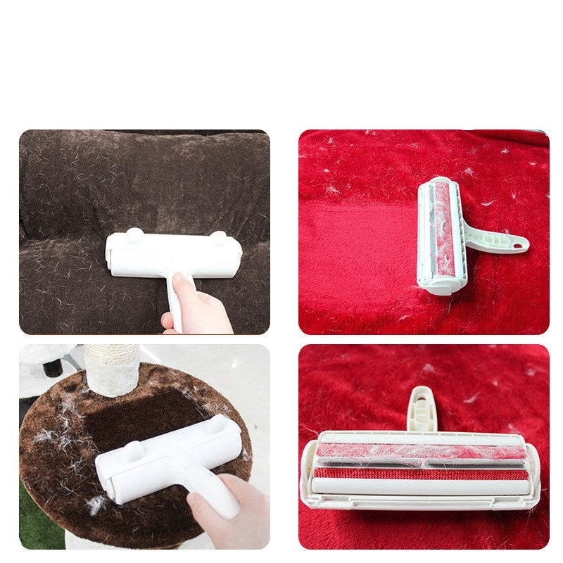 2-Way Pet Hair Remover Roller Lint Remove Brush Dog Cat Hair Clothes Carpet Cleaning Brush Fuzz Shaver - Minihomy