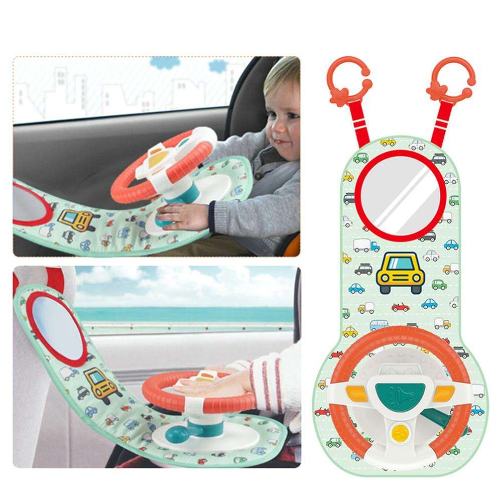 Baby Kids Eletric Simulation Steering Wheel Toy Driving Interactive Musical Educational Toy - Minihomy